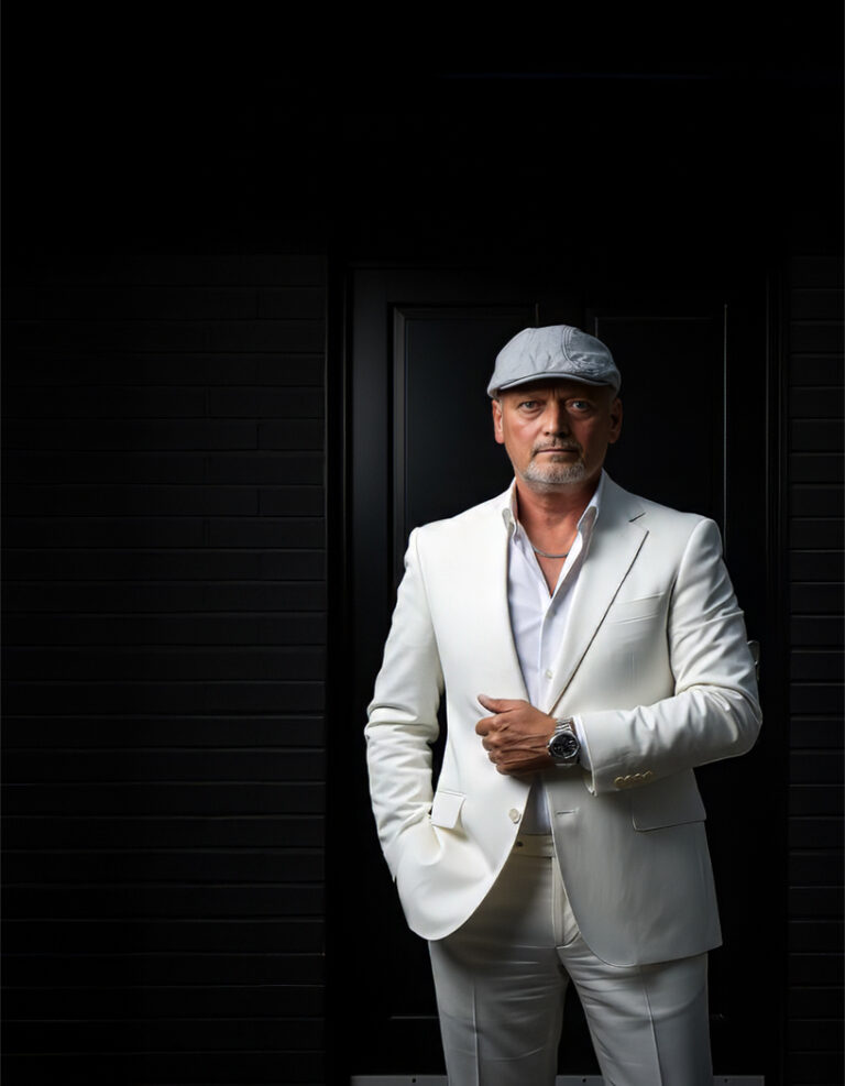 Fotografie, Outdoor mit Blitz, Beleuchtung und Anzug