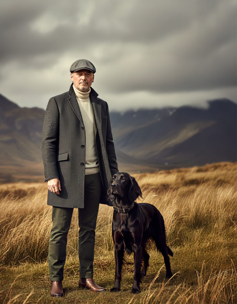 Fotografie, Outdoor mit Blitz, Beleuchtung und Hund.