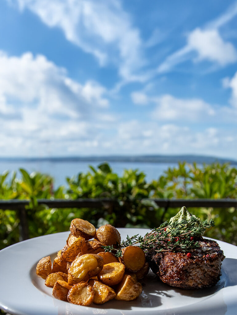Kartoffeln, Steak, Bodensee. Reichenau