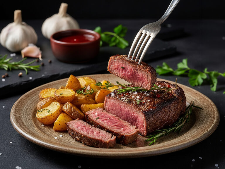 Rumsteak, Essen Restaurant, Kartoffeln