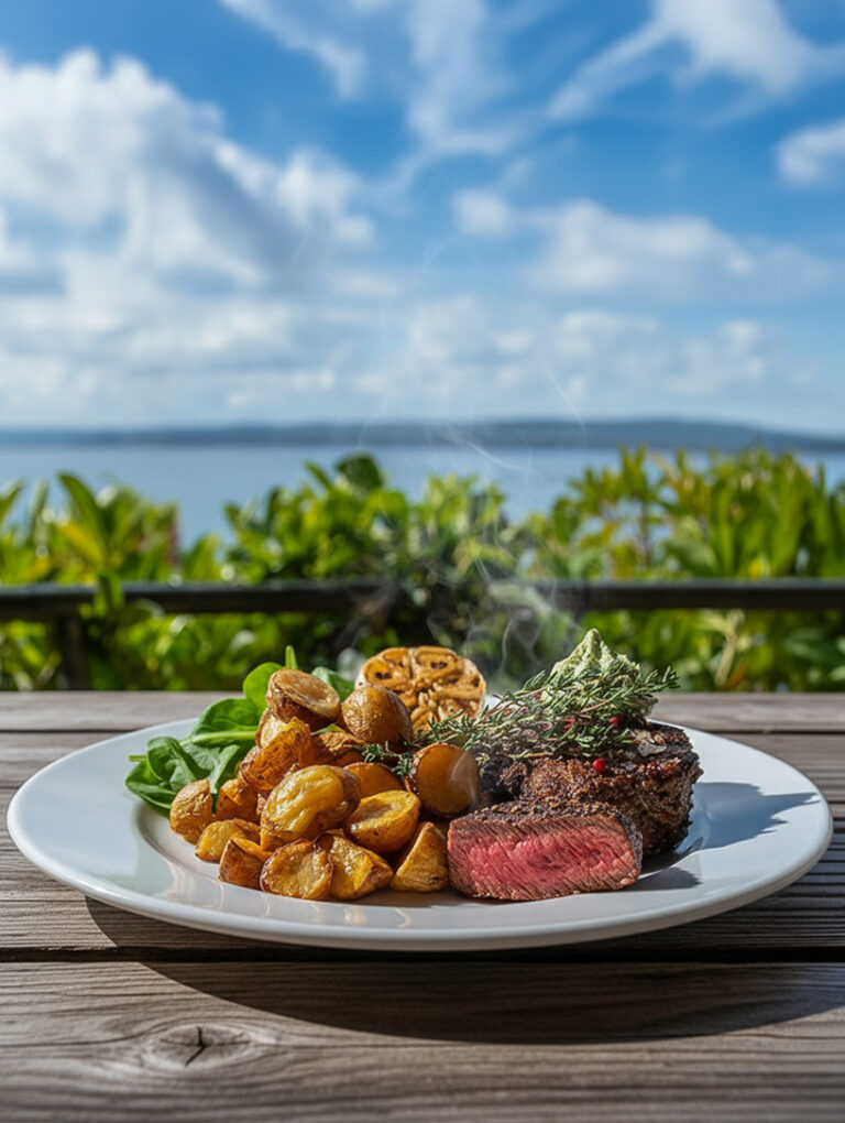 Rumsteak, genießen, Restaurant, Camping